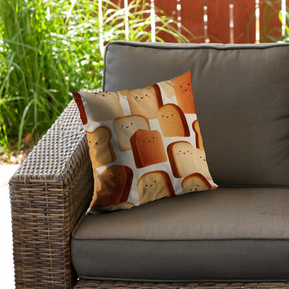 Coussin décoratif en sergé polyester Toasty Smiles pour une ambiance douillette