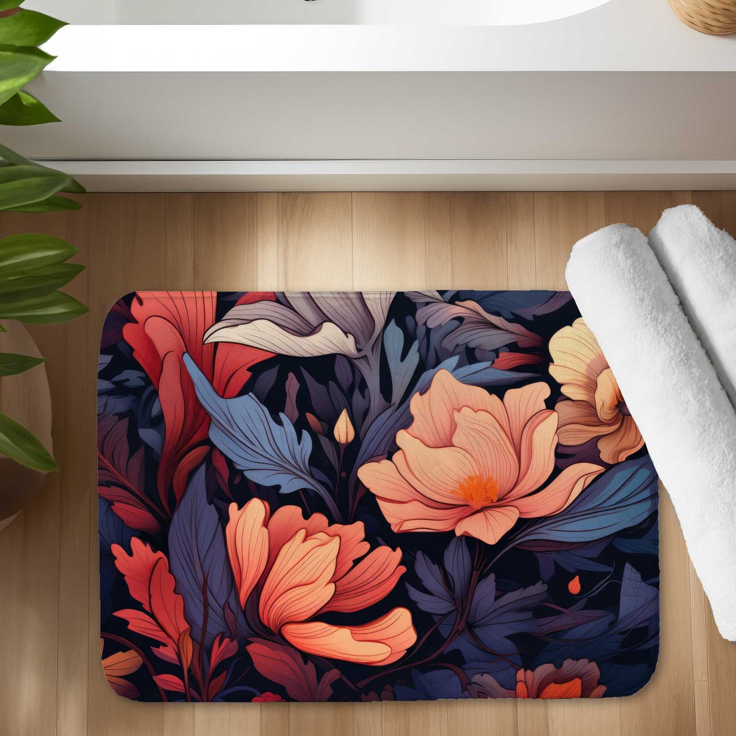 Blooming Uninterrupted Bath Mat | Soft, Stylish Home Decor