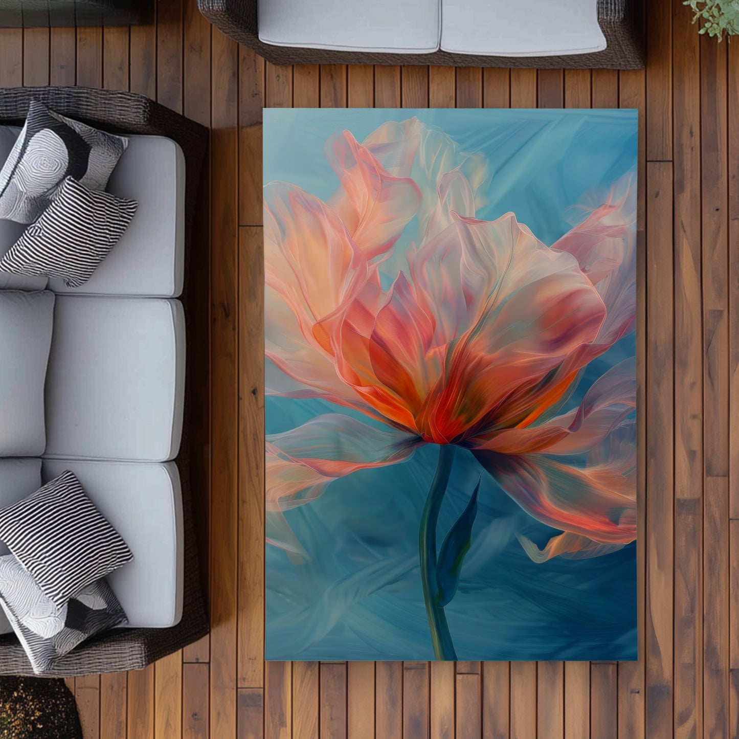 Blend Blue Outdoor Area Rug | Stylish Home Decor Accent