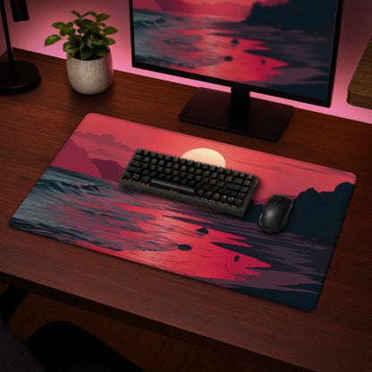 Red Sky Desk Mat | Stylish Home Decor Desk Accessory