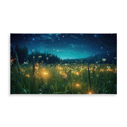 Fireflies at Night Tablecloth - Green Indoor Outdoor Decor