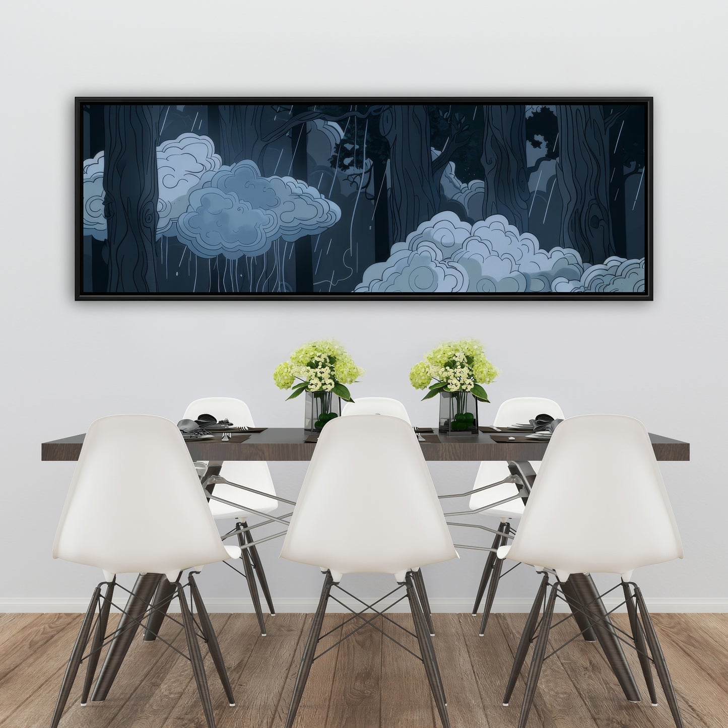 Sneeky clouds - 36"x36" Framed canvas
