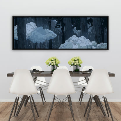 Sneeky clouds - 36"x36" Framed canvas