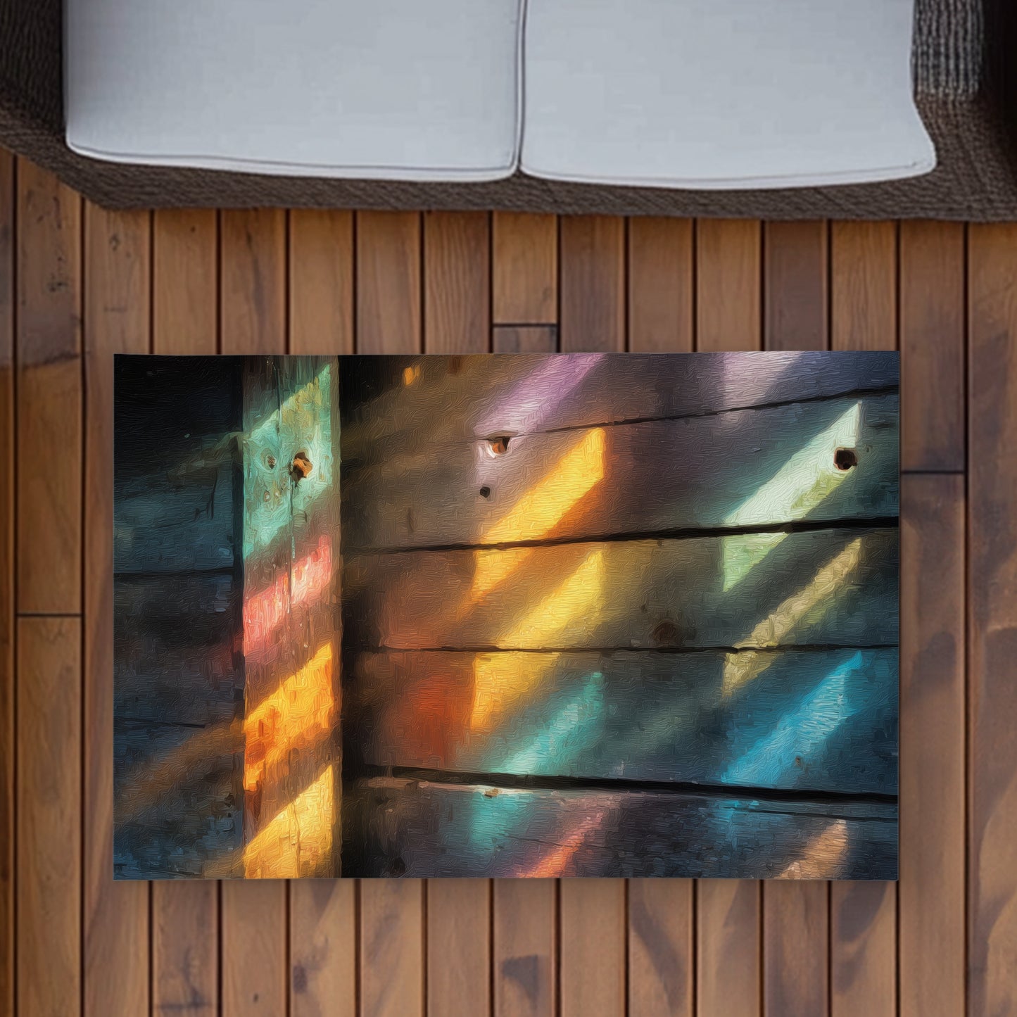 Tapis d'extérieur marron Rainbow Glint pour la décoration intérieure