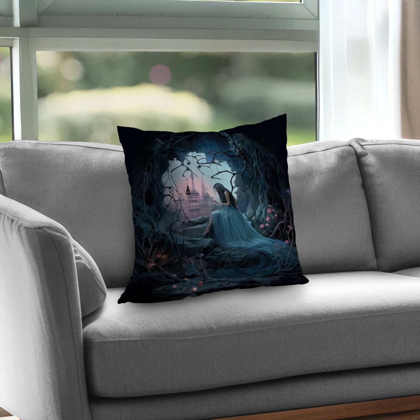 Morose cave - Throw pillow - Print on demand