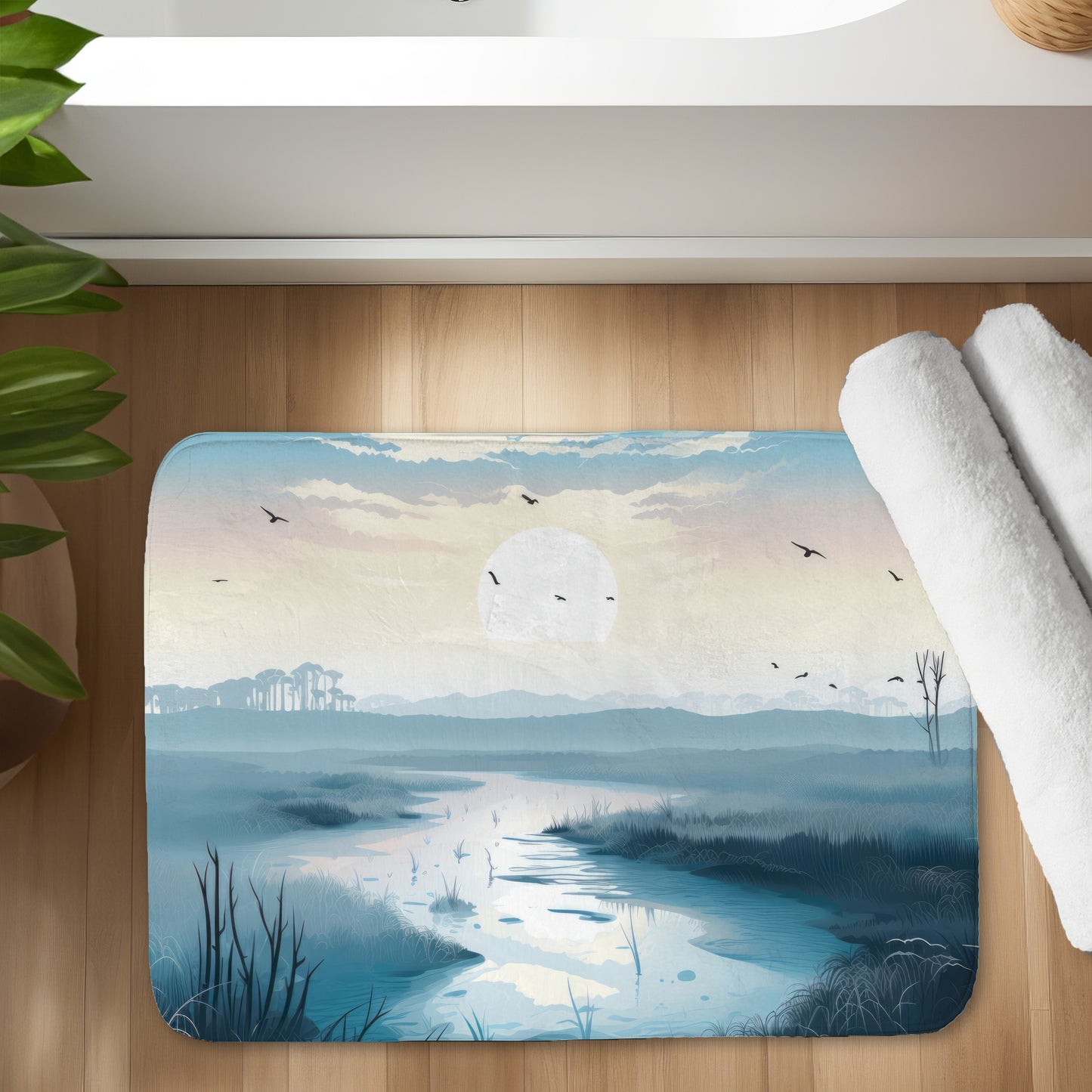 The marsh - 17"x24" Bath mat