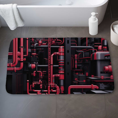 Machinery Bath Mat | Stylish Home Decor, Soft & Durable