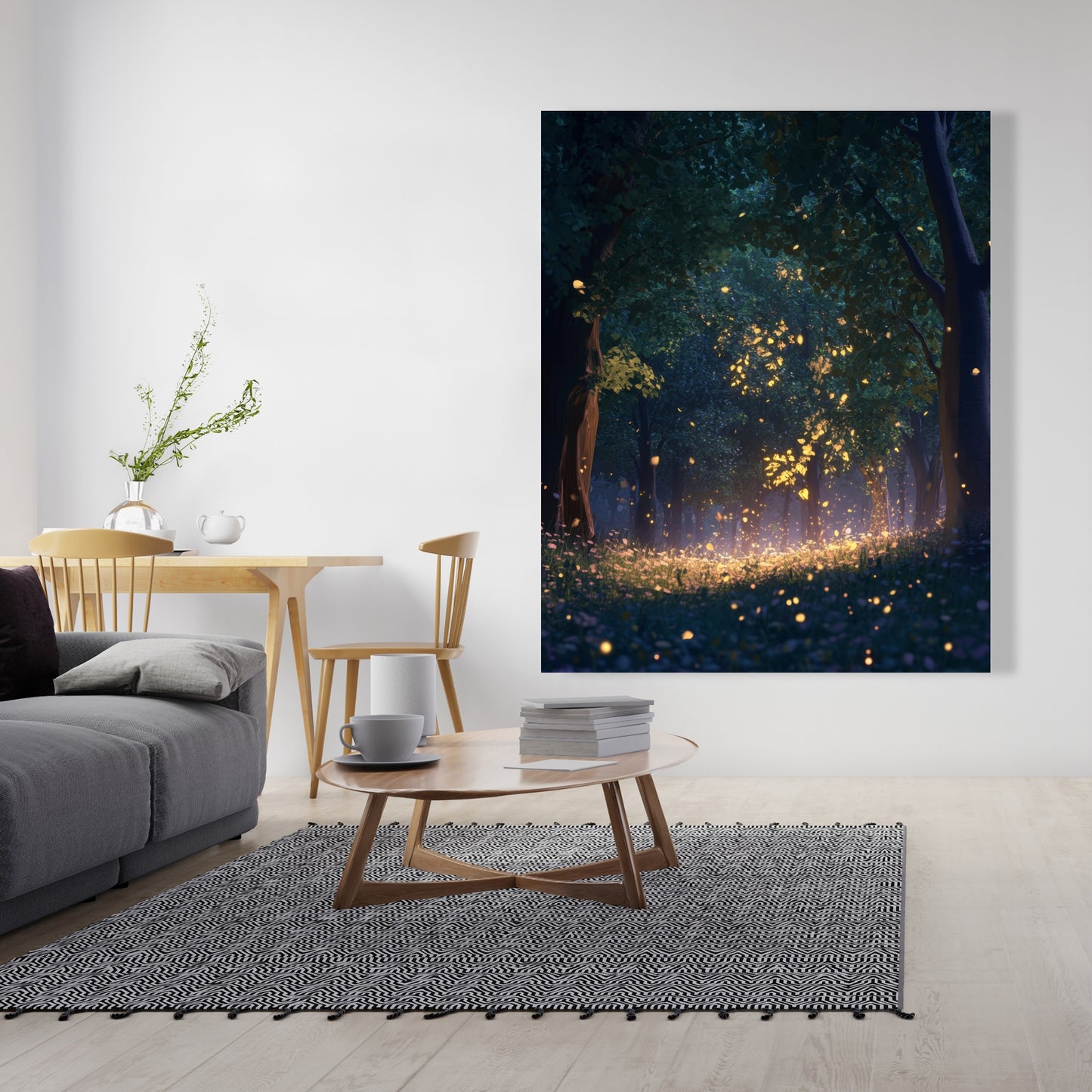Glowing leaves - 32"x32" Canvas