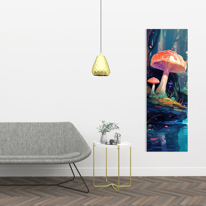 Whimsical Forest Red Canvas - Unique Home Decor Art Piece