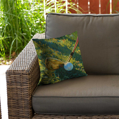 Golden Club Poly Twill Throw Pillow - Stylish Home Decor