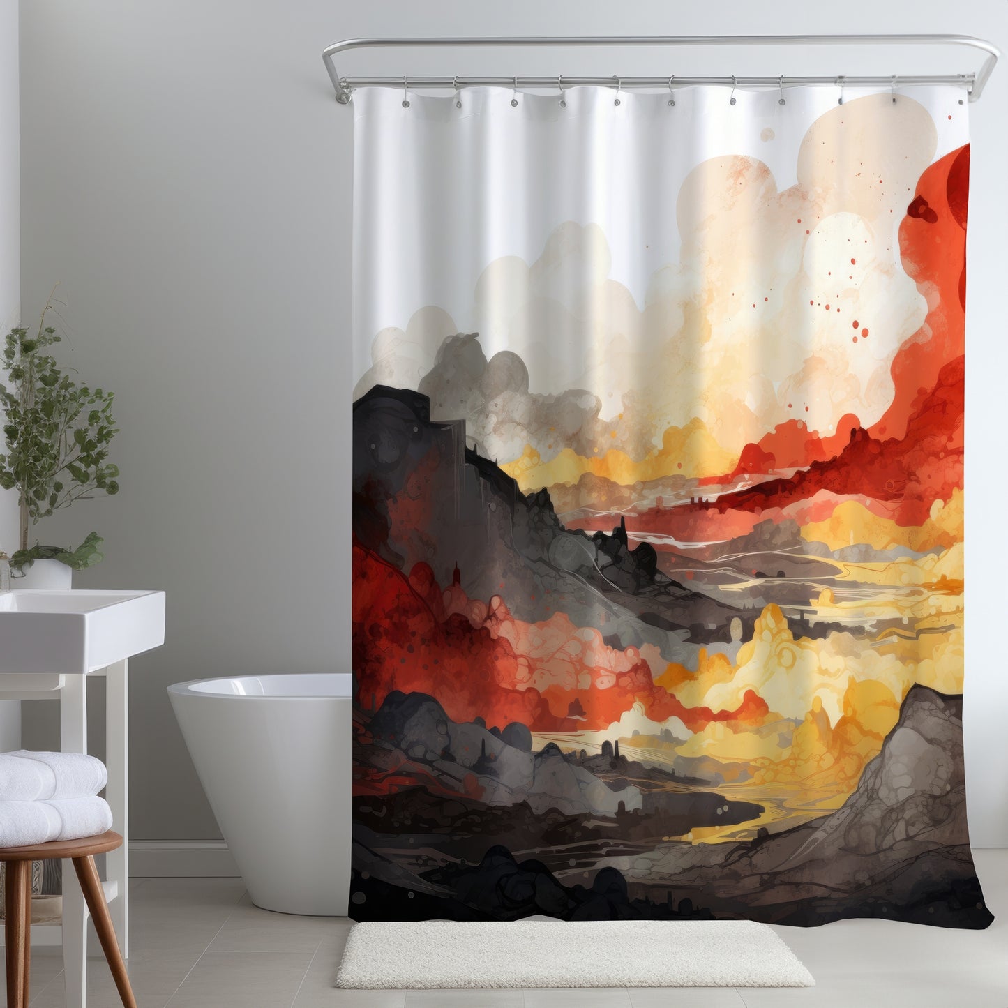 Scolding land - Shower Curtain