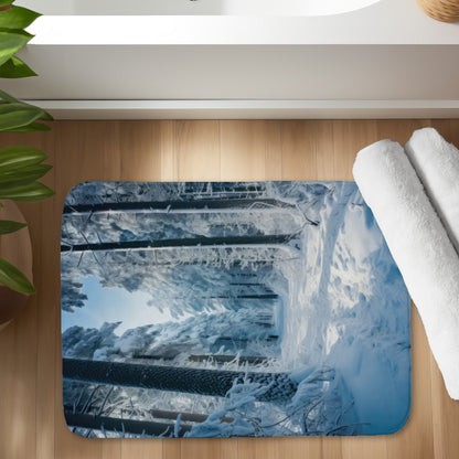 Cold forest - 17"x24" Bath mat