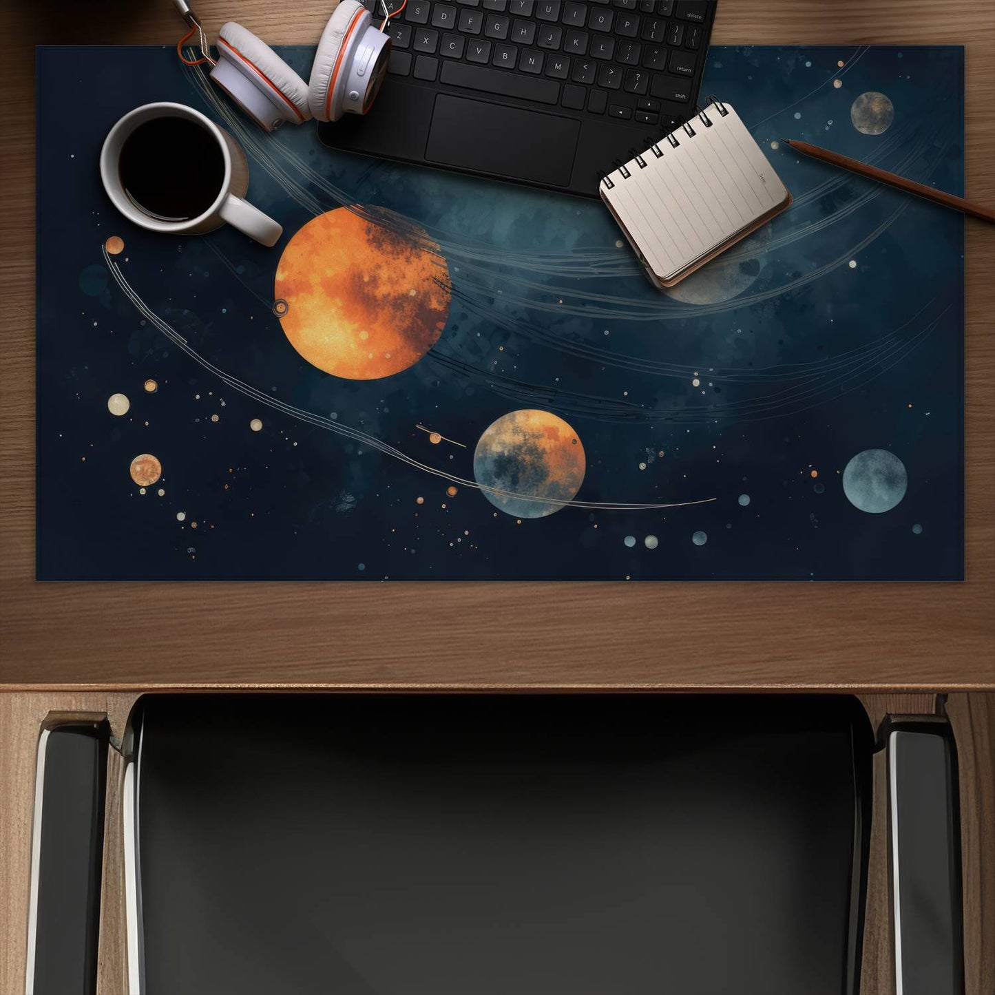 Deep Exploration Blue Gaming Mat for Home Decor | Stylish Design