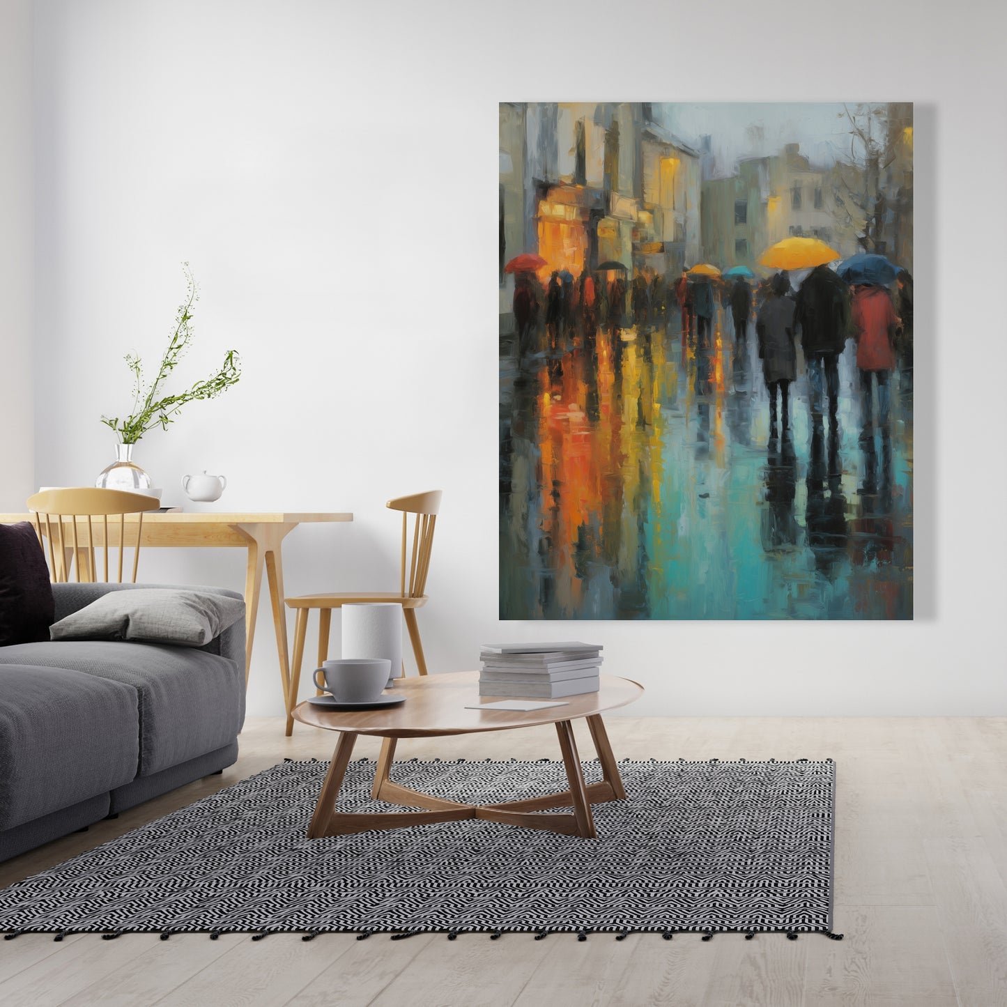 Rainy Day Yellow Canvas - Brighten Your Home Decor Today