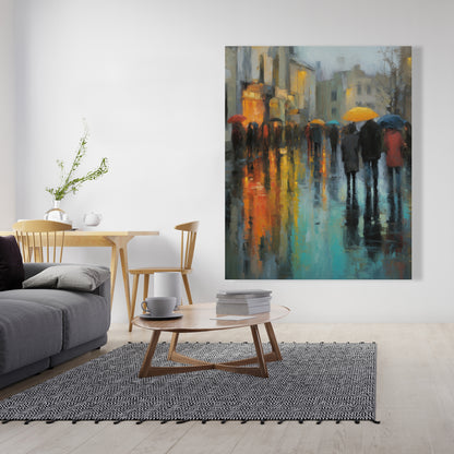 Rainy Day Yellow Canvas - Brighten Your Home Decor Today