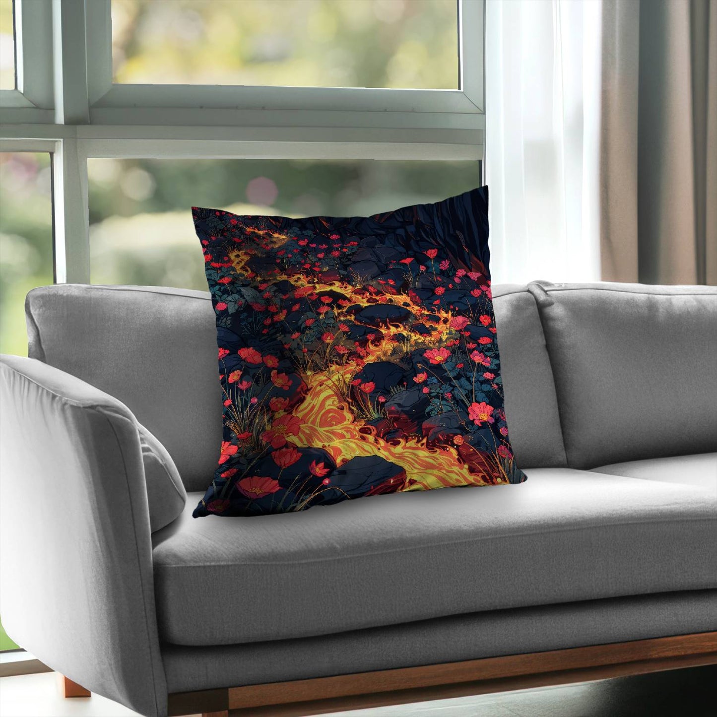 Dodging nature - Throw pillow - Print on demand