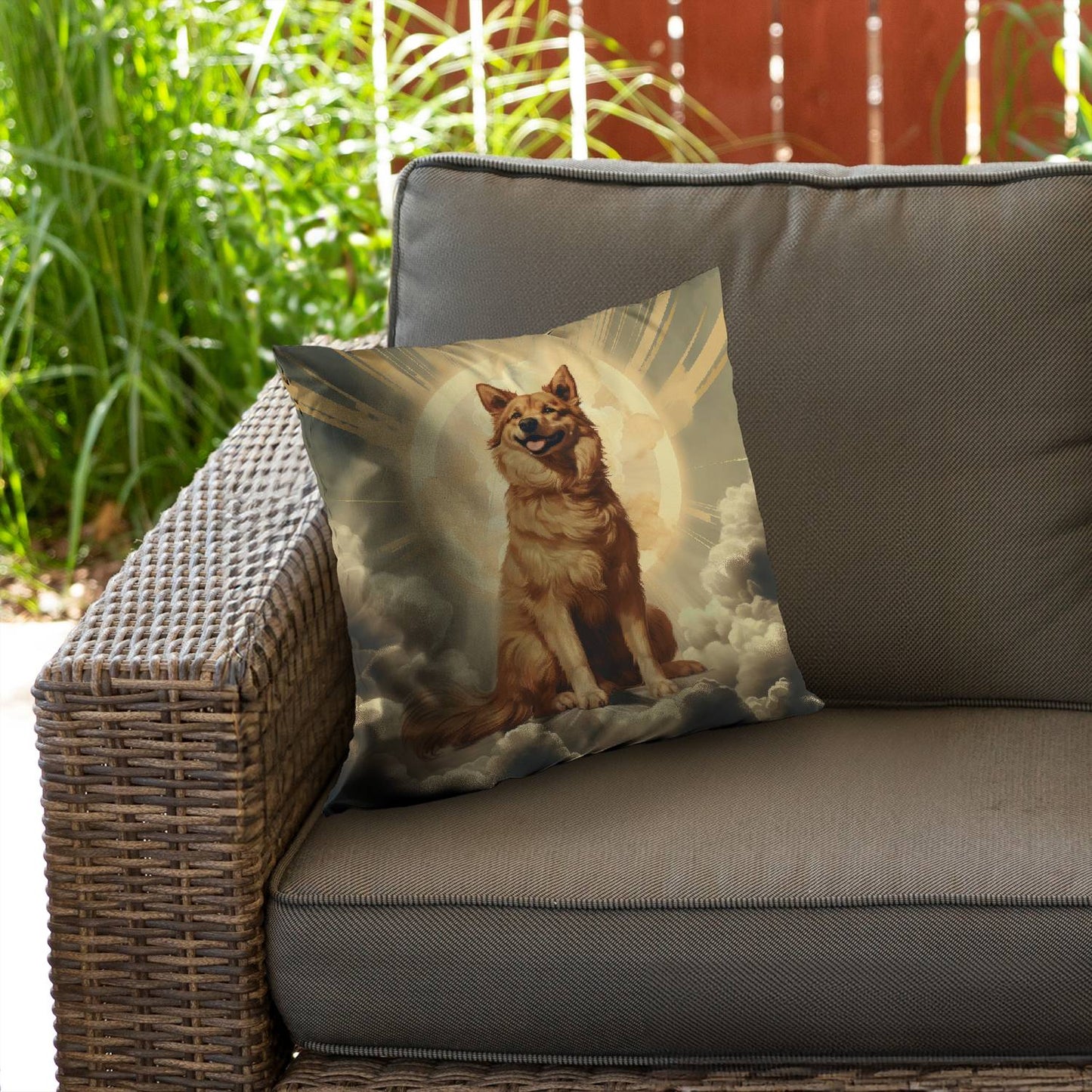 Man's best angel - Throw pillow - Print on demand