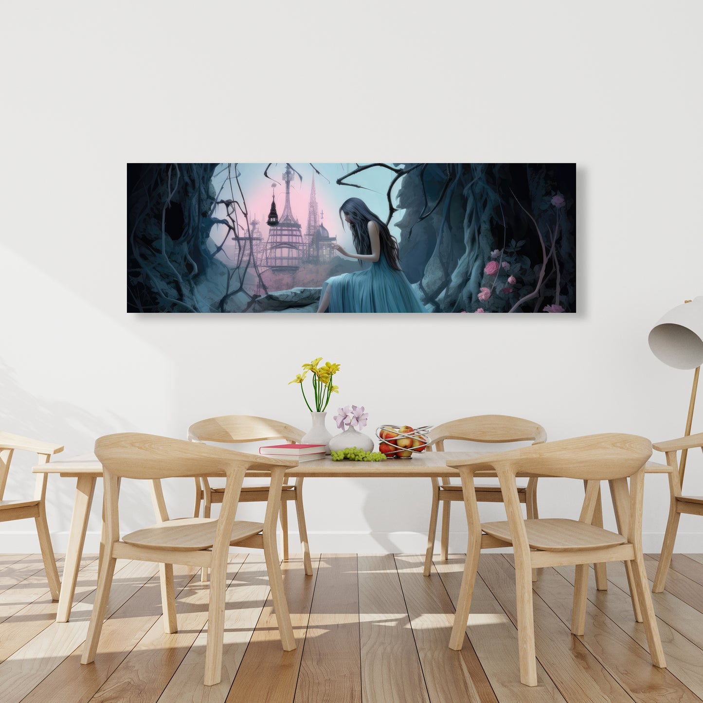 Morose Cave - Pink Canvas Home Decor for Elegant Spaces