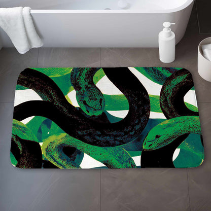 Emerald Coil Dance Bath Mat | Stylish Home Decor Accent