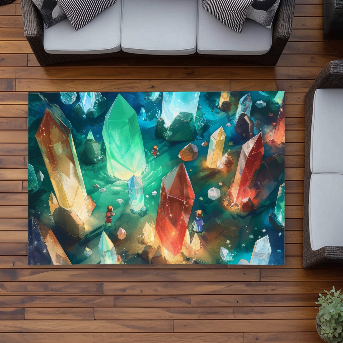 The Quest Turquoise Outdoor Area Rug | Home Decor Essentials