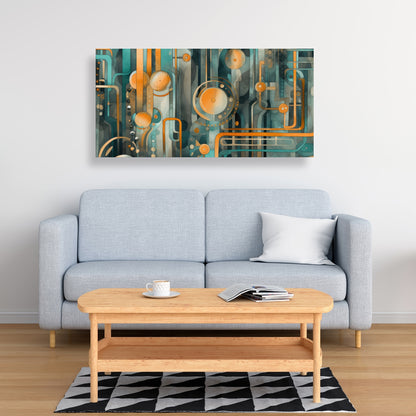 Astrological Machinery - Gold Canvas Home Decor for Elegance