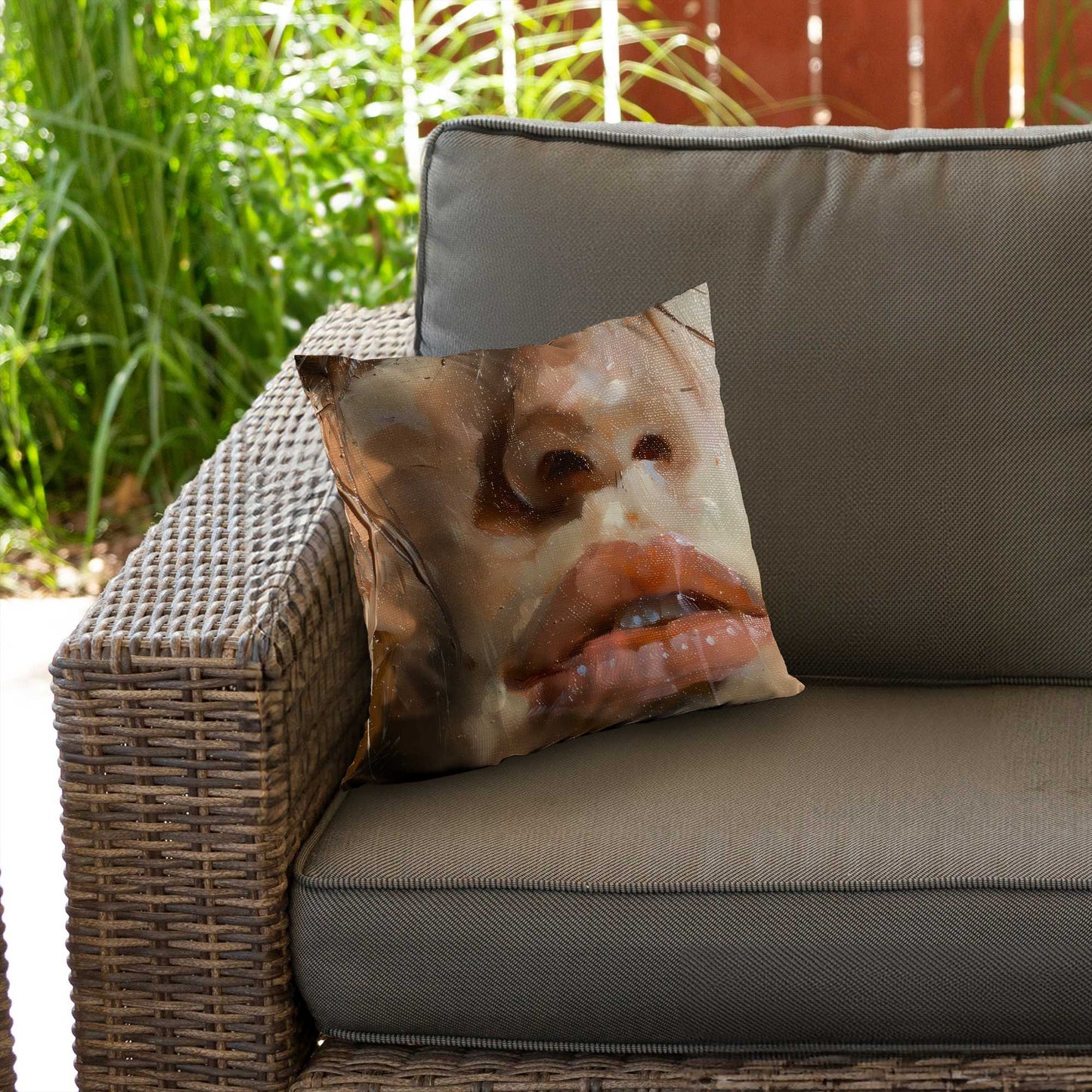 Lust Poly Twill Throw Pillow - Stylish Home Decor Accent