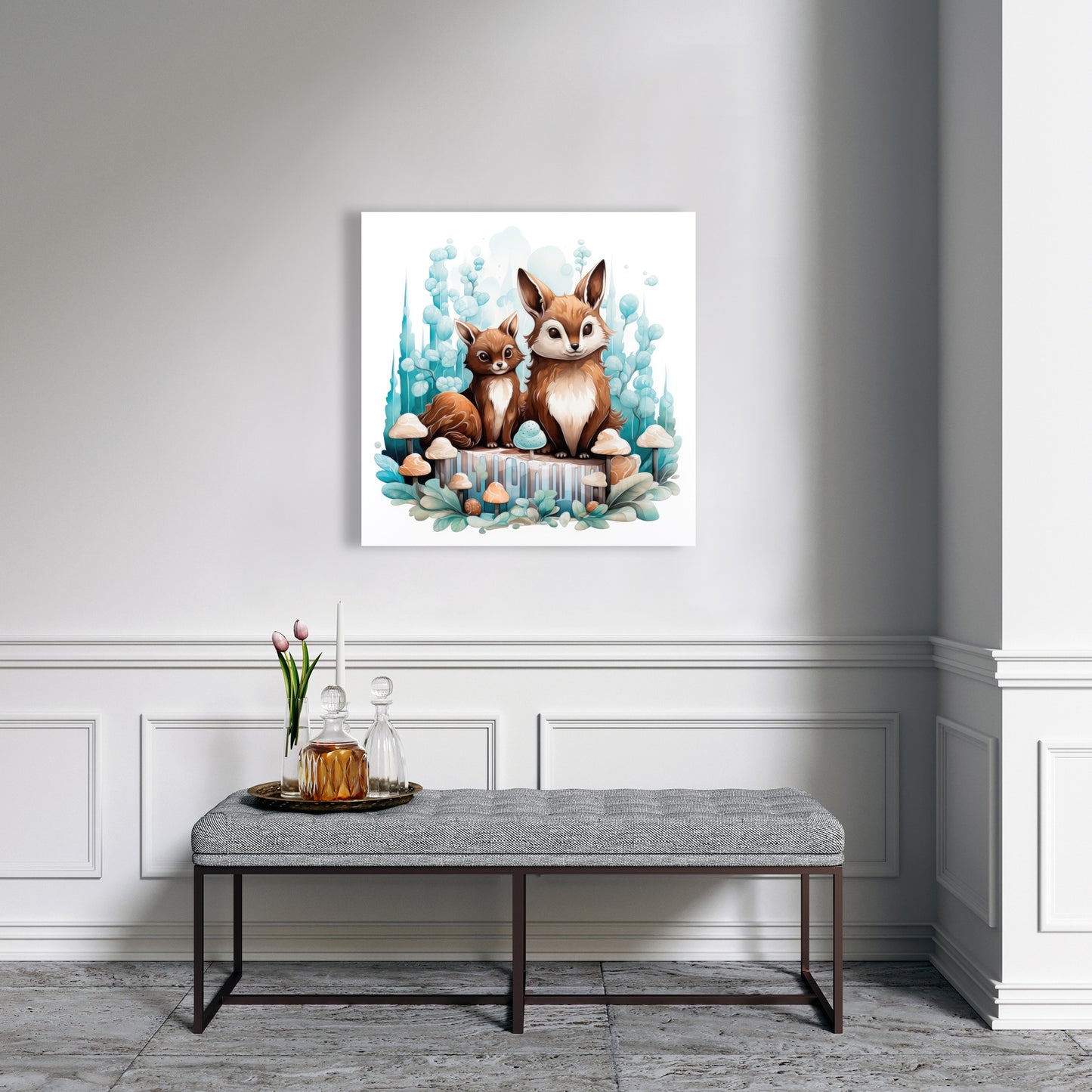 Two pals - White Canvas Home Decor for Stylish Interiors