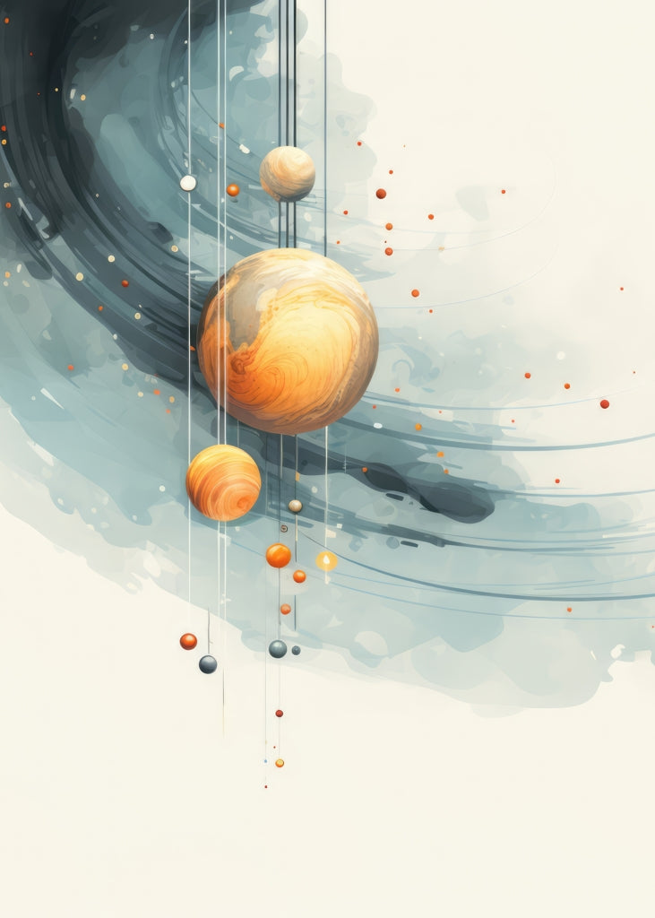 Hanging Planets White Bath Mat | Stylish Home Decor Essential