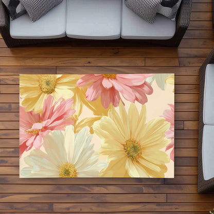 Tapis d'extérieur Sunlit Daisy Dream | Accessoire de décoration intérieure