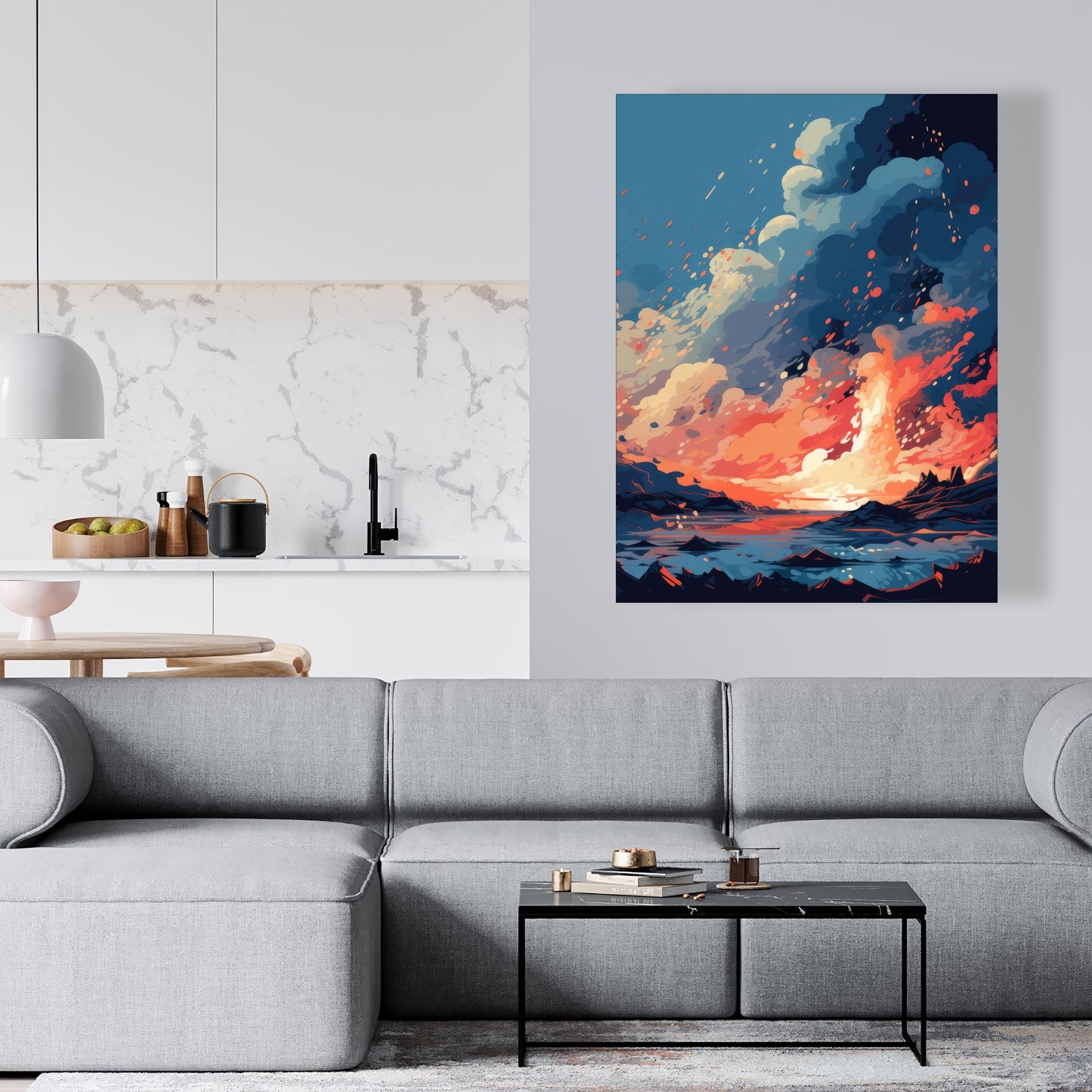 Magma does not wait - 32"x32" Canvas