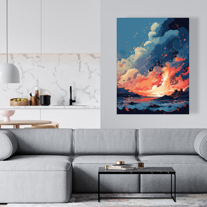 Magma does not wait - 32"x32" Canvas