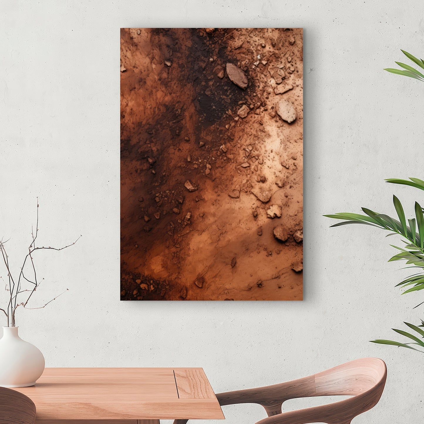 Digging White Canvas Art - Stylish Home Decor Piece