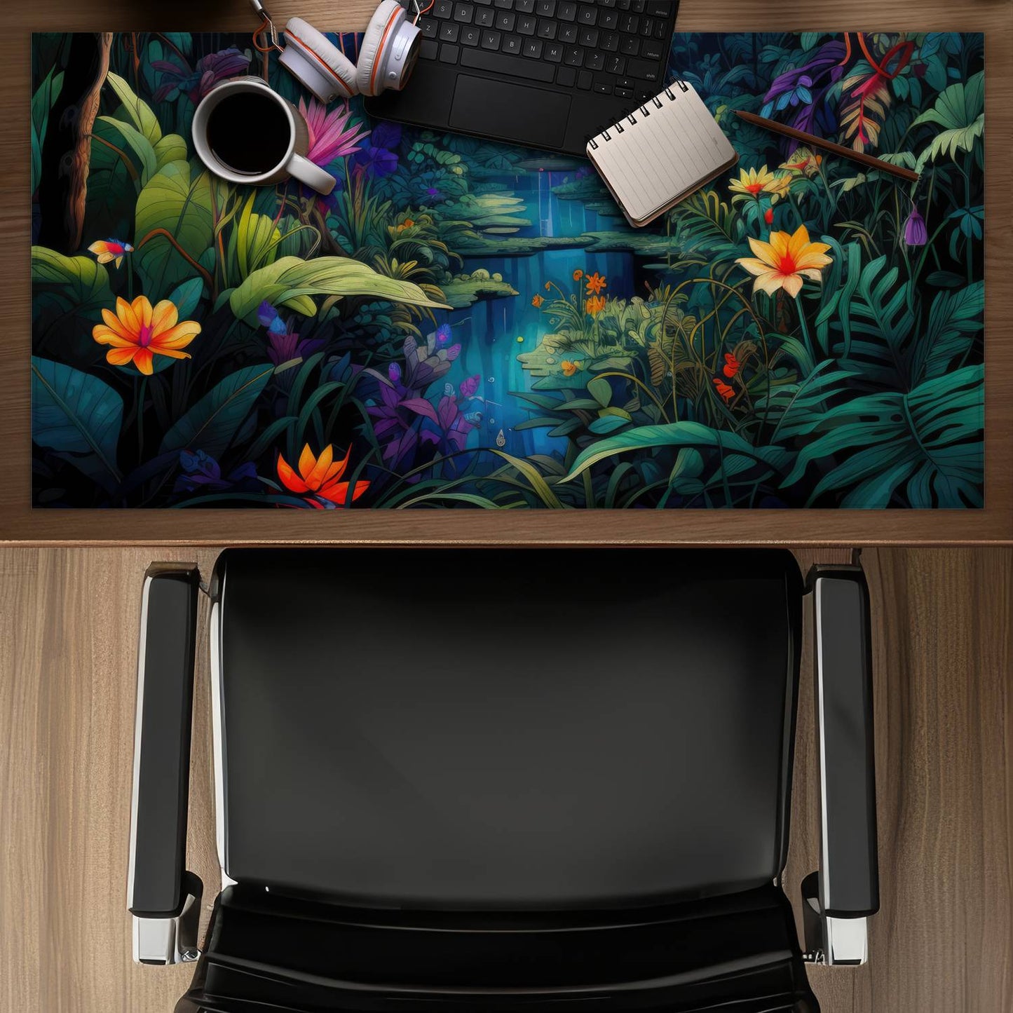 The beauty of nature - Black gaming mat for home decor