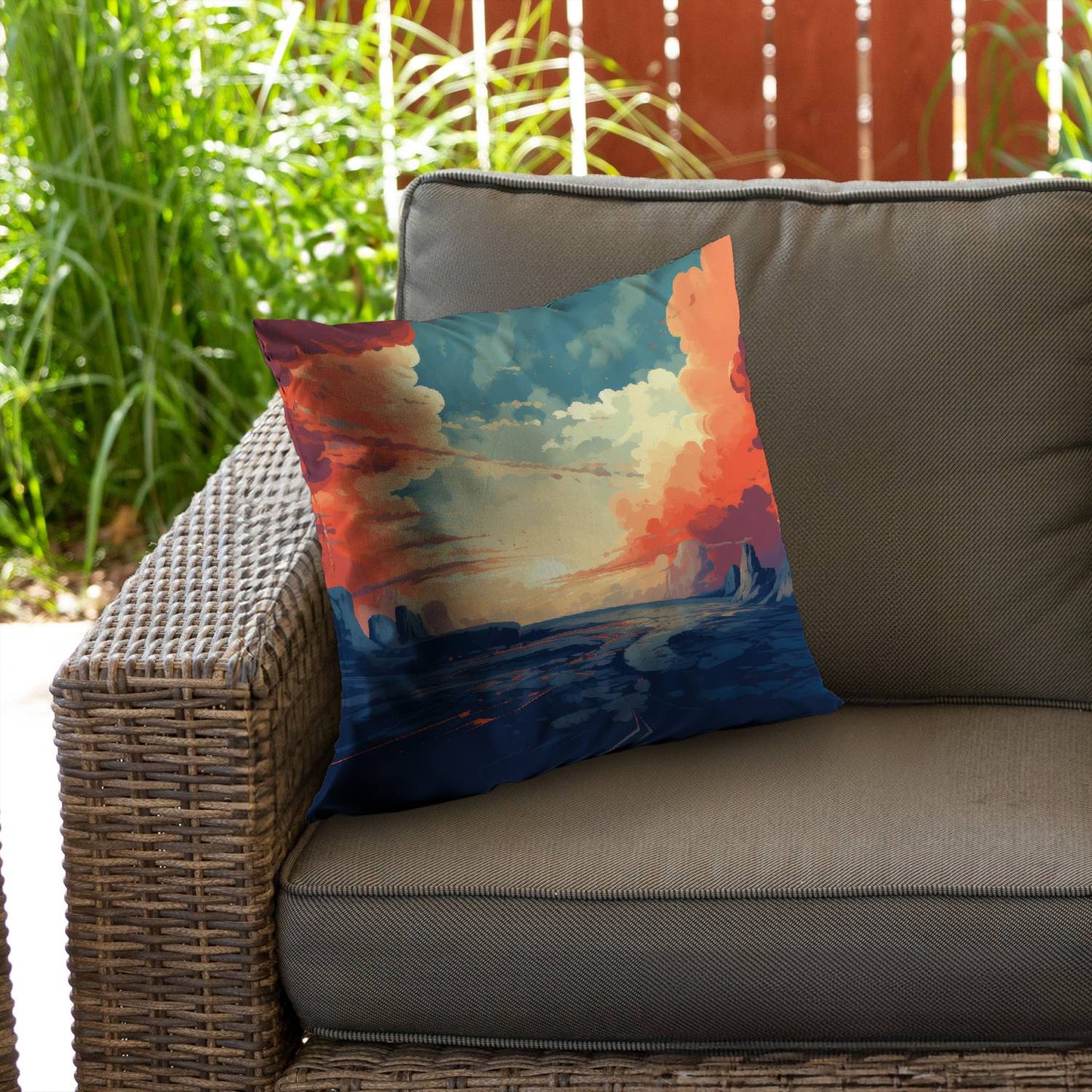 Finally light - Throw pillow - Print on demand