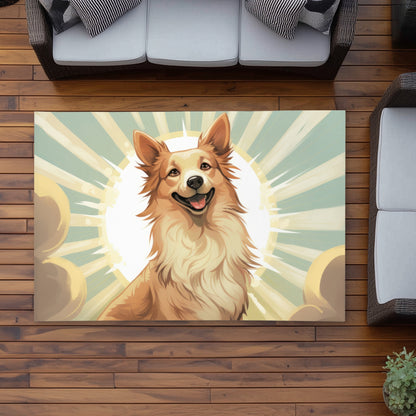 Who's a good boy - Turquoise Outdoor Area Rug for Home Decor