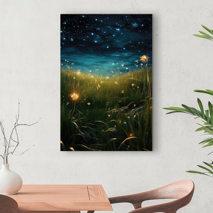 The Night Sky - Orange Canvas Home Decor | Modern Wall Art