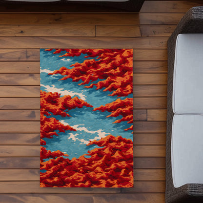 Tapis d'extérieur Red Mounds | Solution de décoration élégante