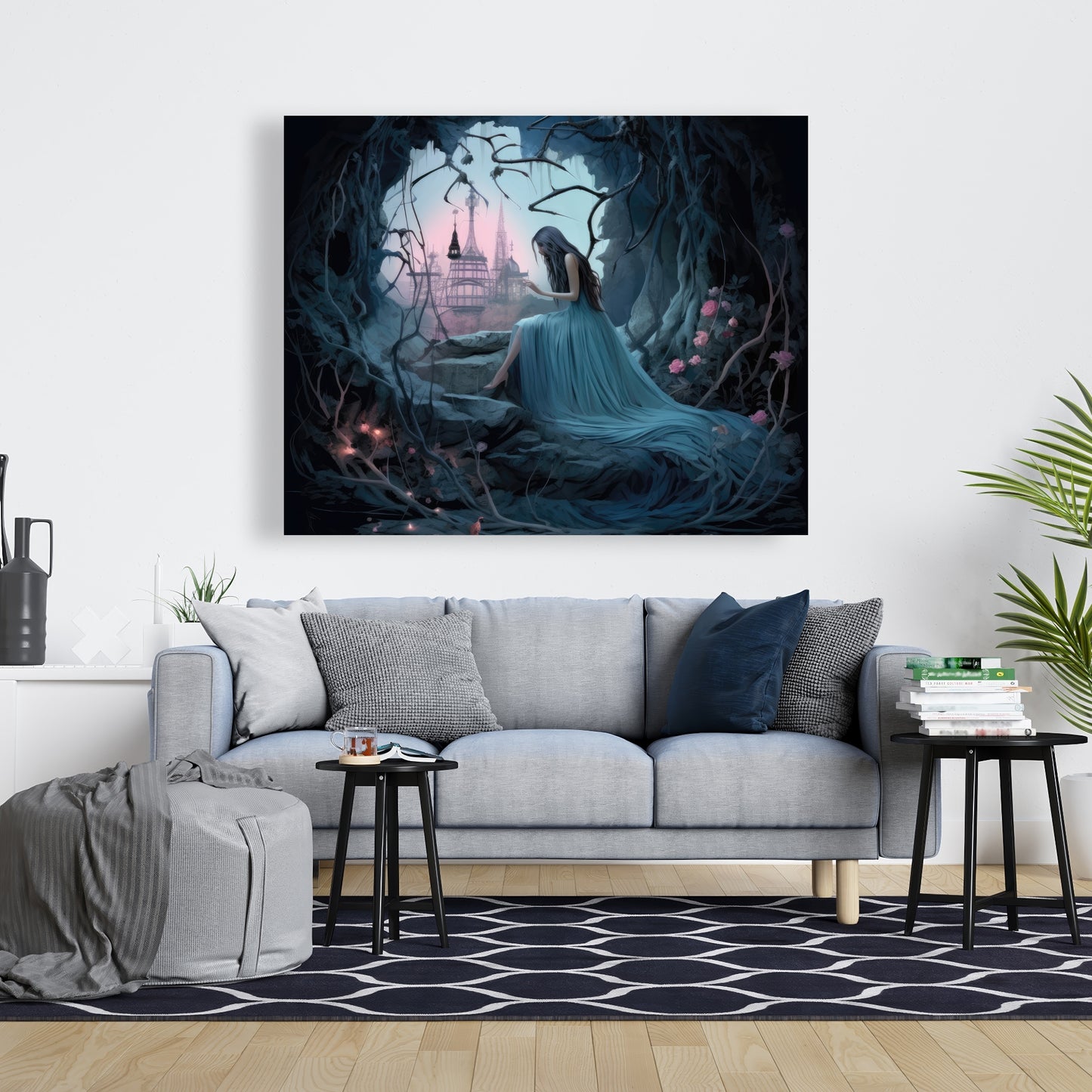 Morose Cave - Pink Canvas Home Decor for Elegant Spaces