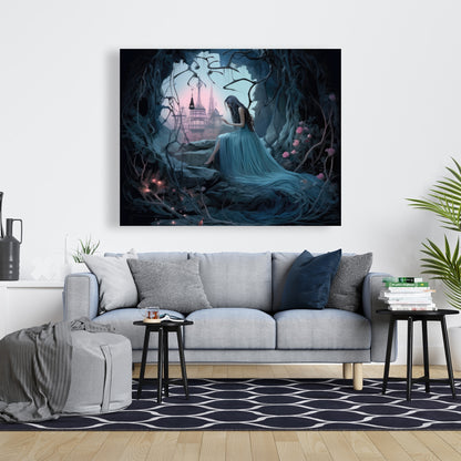 Morose Cave - Pink Canvas Home Decor for Elegant Spaces