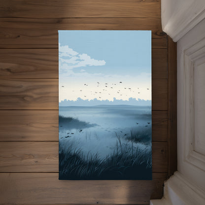 Evening Marsh Blue Indoor Outdoor Door Mat - Home Decor