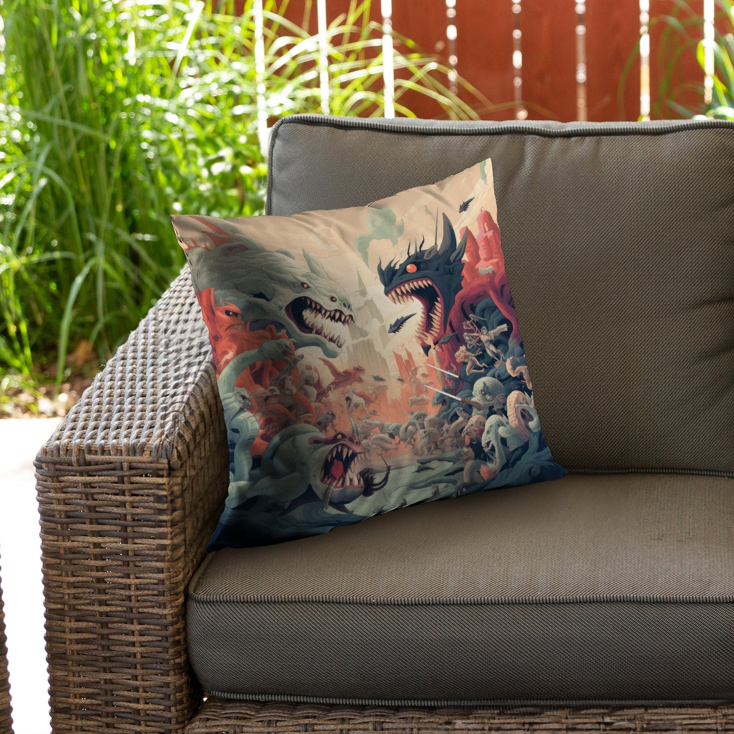Ultimate Fight Red Poly Twill Throw Pillow Insert | Home Decor