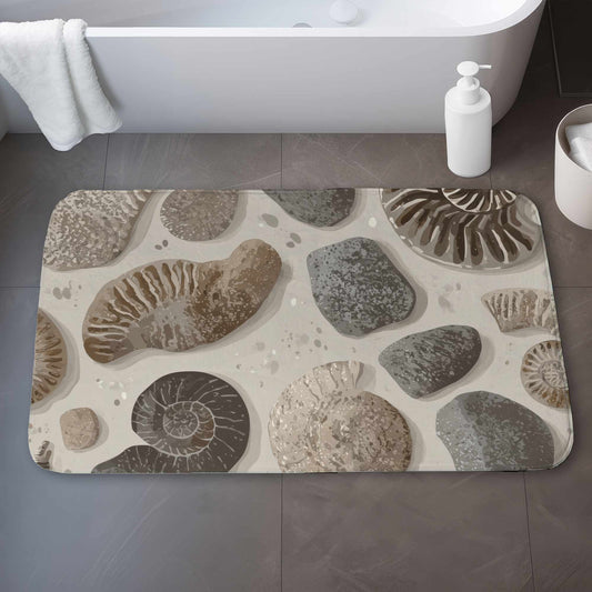 Timeless Fossil Flow Bath Mat | Stylish Home Decor