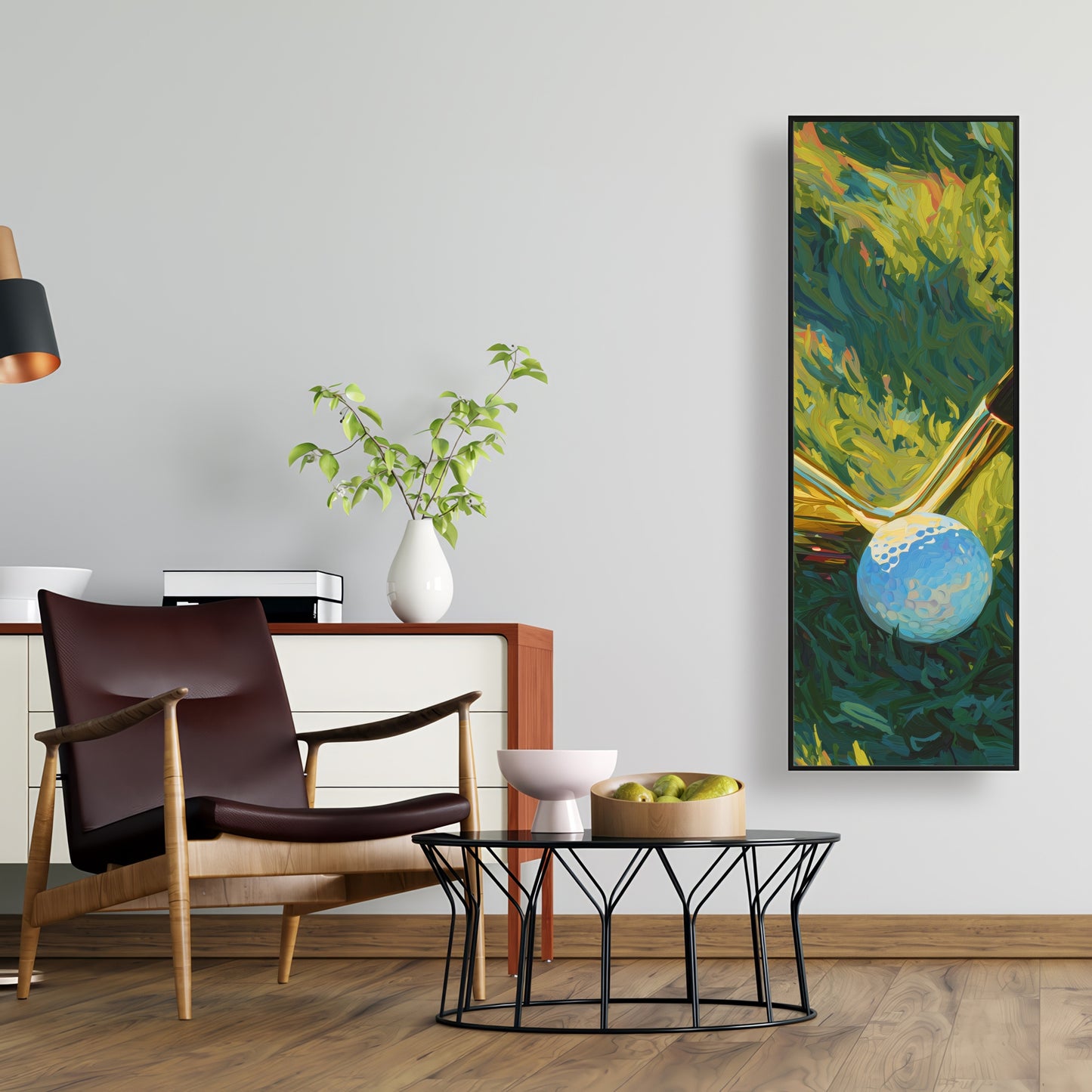 Golden club - 24"x24" Framed canvas