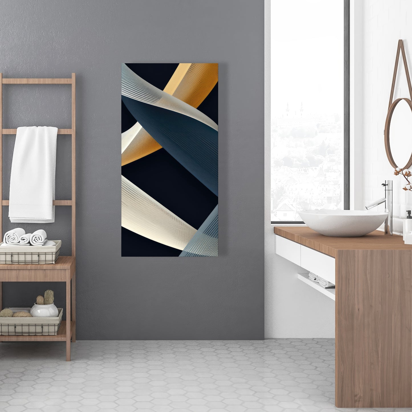 Ropes of Destiny - Gray Canvas Home Decor for Modern Spaces