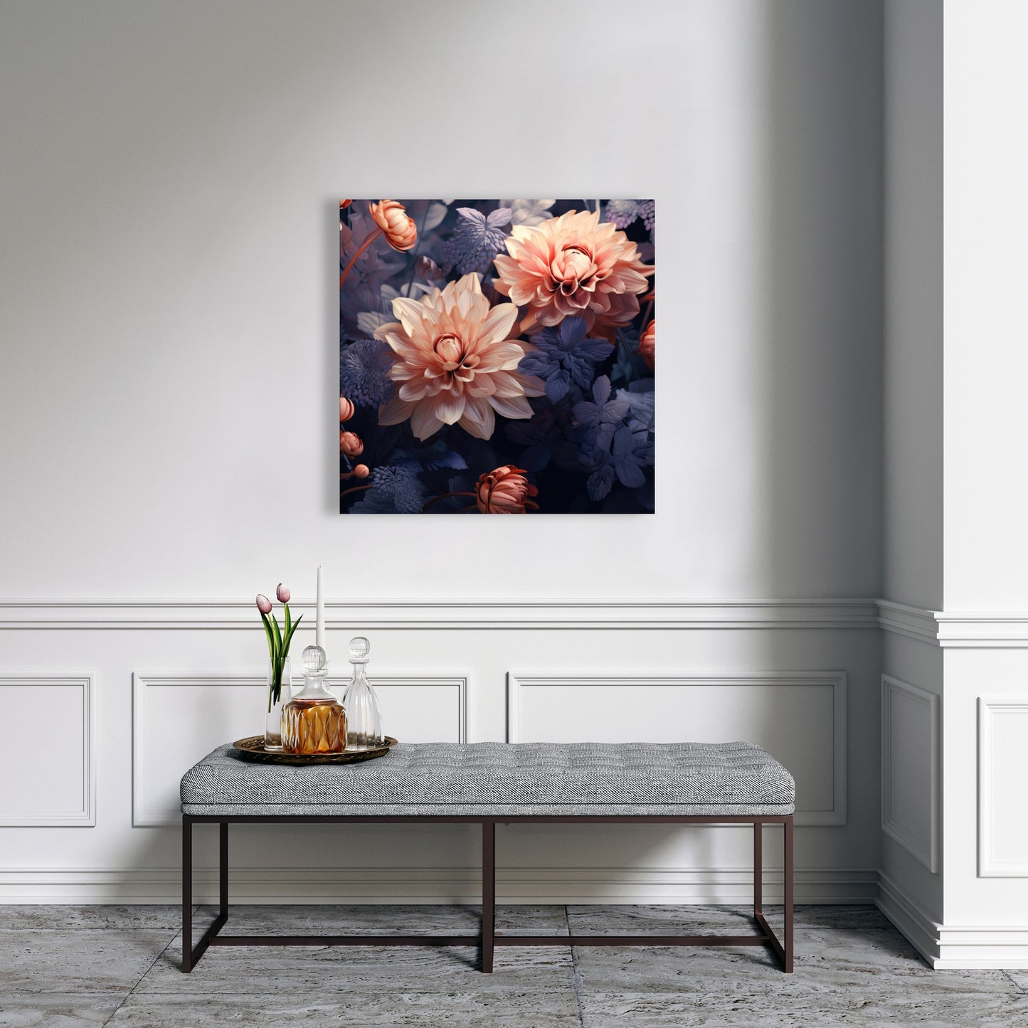 Pink and Purple Coral Canvas | Home Decor Accent Art