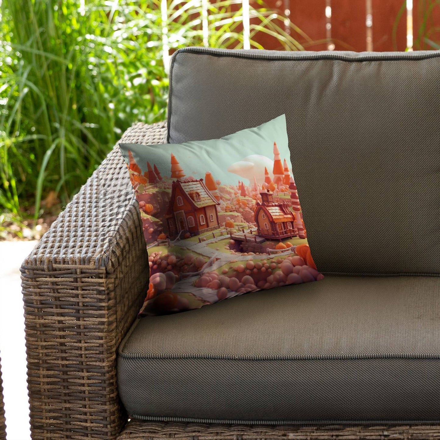 Toy town - Throw pillow - Print on demand