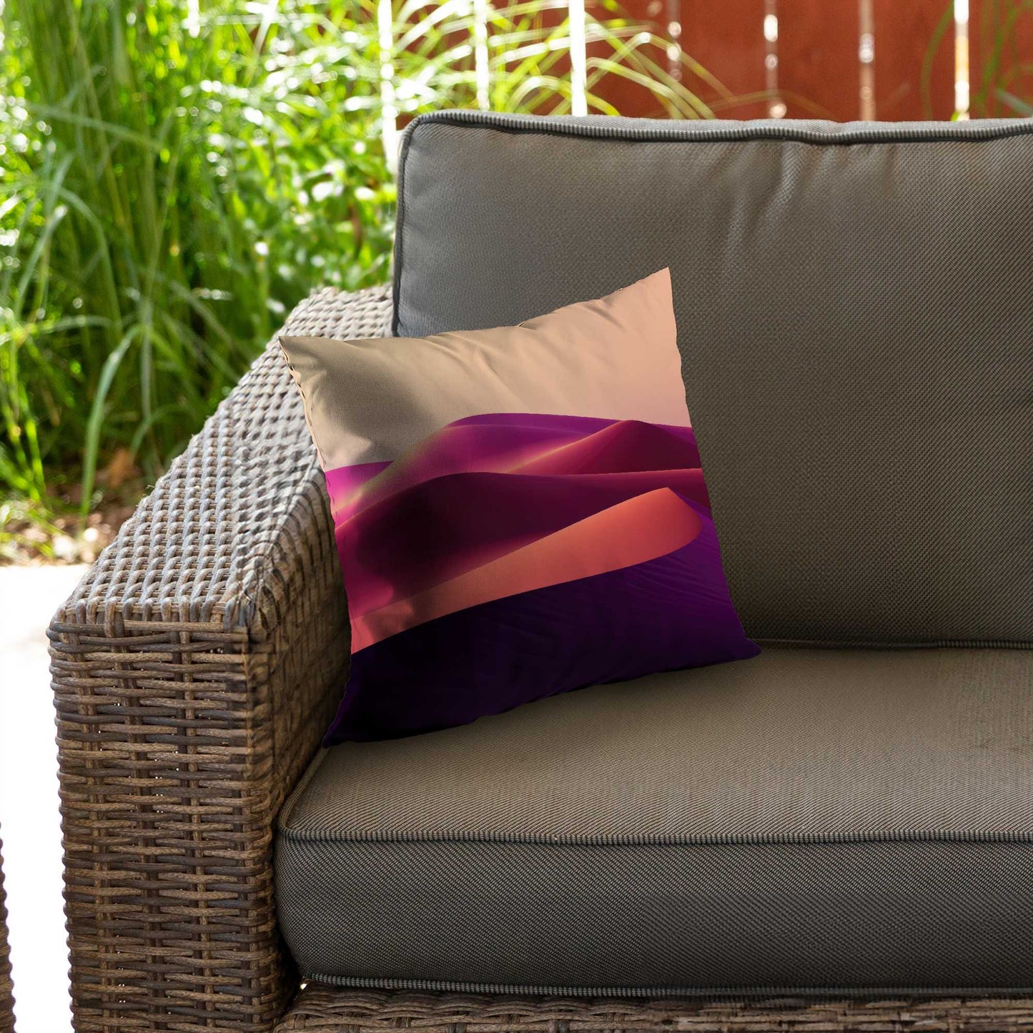 Coussin décoratif en sergé de polyester Deep Dunes - Décoration élégante pour la maison