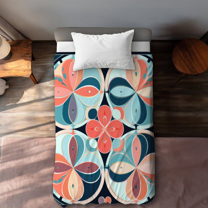 Pastel Mandala Coral Duvet Cover | Home Decor Essentials