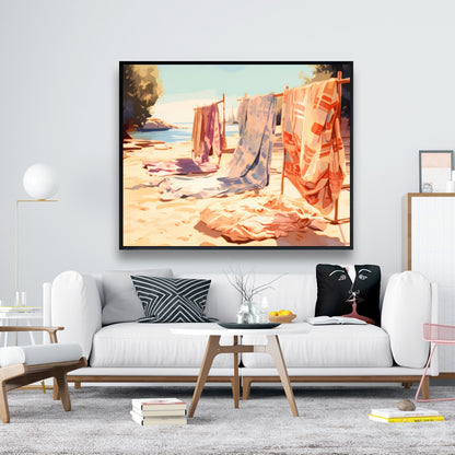 Warm sands - 36"x36" Framed canvas