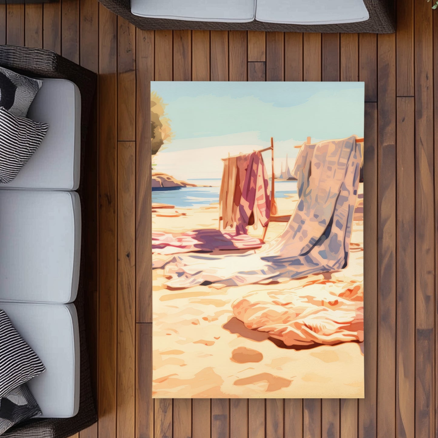 Warm Sands - Orange Outdoor Area Rug for Home Decor